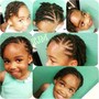 W/Full Service  add on 2 Basic natural French braids