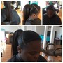 Ponytail with hair added