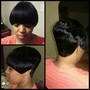 Short cut, shampoo, style