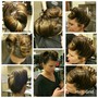 Updo, ponytails, buns