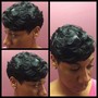 (Natural hair) Shampoo blow dry and style