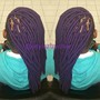 Half feed ins/Knotless Braids