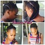 Womens cornrows updo (natural hair)