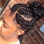 Braid down for a sew in