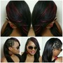 Hairline color touch up perm / demi