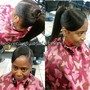 Braided Ponytails (Cornrows going into a Ponytail)