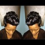 Bantu Knots with hair added for volume