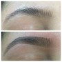 Eyebrow threading including upper lip