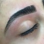 Eyebrow threading including upper lip