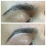 Eyebrow threading including upper lip