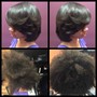 (Natural hair) Shampoo blow dry and style