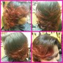 Foil HighLIghts (top half of Head)/Shampoo/style