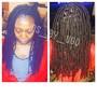 Locs extension cut and comb out