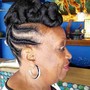 Natural Hair Updo/Relaxed Hair