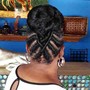 Natural Hair Updo/Relaxed Hair