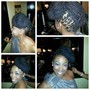 Natural Hair Updo/Relaxed Hair