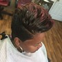 Relaxer, cut & color