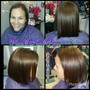 Keratin smoothing treatment(short hair)