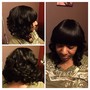 shampoo/style (relaxed hair)