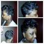 shampoo/style (relaxed hair)