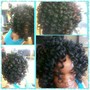 Shoulder length Knotless with curls