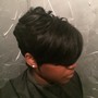 Blow-or silk wrap (natural hair)