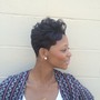 Blow-or silk wrap (natural hair)