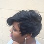 Blow-or silk wrap (natural hair)