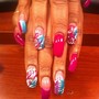 Acrylic Med. set w/polish only