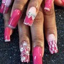 Acrylic Overlay of Natural  Nails w/No Chip Polish