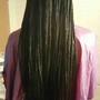 Large box braids butt length