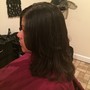 Relaxed hair - shampoo, blow dry; style