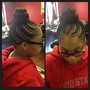 Braided Ponytail (feed-in) (small/medium)