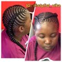 Braided Ponytail (feed-in) (small/medium)