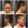 Cornrow ponytail