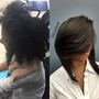 Trim w/ Silk Press (natural hair)