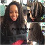 crochet braids pre curled hair-