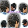 Natural hair up do/topnot