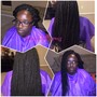 Medium knotless box braids