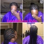 Medium knotless box braids