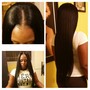 Sleek ponytail/Straight Hair/Natural hair pattern/curled