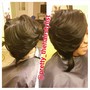 Sleek ponytail/Straight Hair/Natural hair pattern/curled