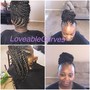 Medium knotless box braids