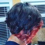 Flat twist updo