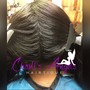 Weave Ponytail on Relaxed Hair