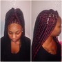 Medium Box Braids w/Cornrows in front (Waist Length)