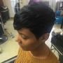 texturized/cut/style/short hair/