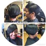 Wash & Style short hair curled