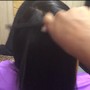 Quick Weave half up half down extended ponytail