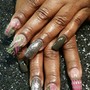 Acrylic Overlay of Natural  Nails w/No Chip Polish